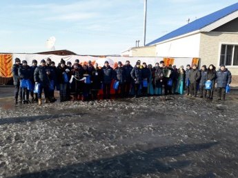 Встреча спортивных команд - участников  XV Республиканских сельских зимних спортивных игр 