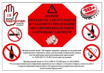 Об ответственности за продажу алкогольной продукции несовершеннолетним