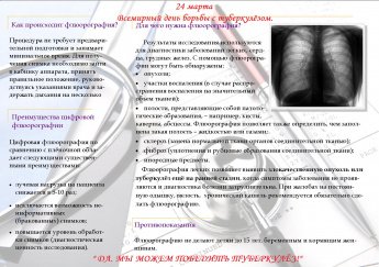 24 марта Всемирный день борьбы с туберкулёзом!